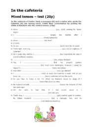 English worksheet: In the cafeteria