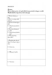 English worksheet: Writing your own fable