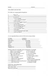 English Worksheet: WH   QUESTIONS EXERCISES