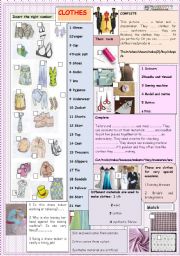 English Worksheet: CLOTHES