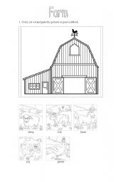 English Worksheet: farm