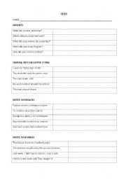 English Worksheet: simple past tense excercises