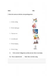 English worksheet: house works