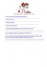 English worksheet: The game plan - movie activity