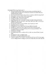 English worksheet: Restaurant General Service Rules 2