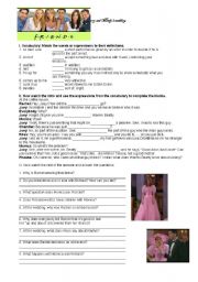 English Worksheet: FRIENDS: THE ONE WITH BARRY AND MINDYS WEDDING