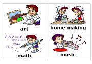 English Worksheet: School Subjects