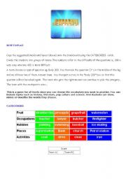 English Worksheet: Game : Jeopardy!  Game procedure  and lots of cards ( 9 pages )