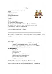 English Worksheet: Dating