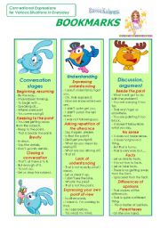 English Worksheet: Bookmarks (Part 2)