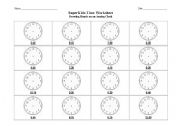 English Worksheet: Clock Time