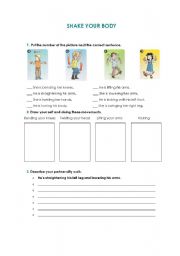 English worksheet: Shake your body