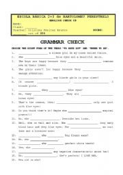 English Worksheet: Grammar Check Present Simple