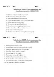 English worksheet: Passive Voice