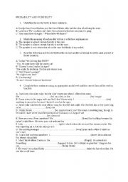 English worksheet: Possibility and probabilty- modals