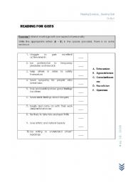 English worksheet: Reading for Details