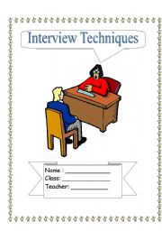 English Worksheet: Interview Techniques (5 lesson workbook)