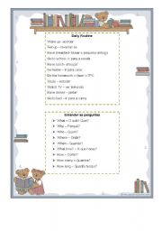 English worksheet: present simple