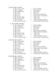 English worksheet: Demonstrative pronouns and wh questions!!