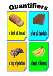 English Worksheet: quantities food and drinks 3 pages