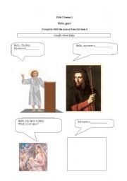 English Worksheet: Jesus is