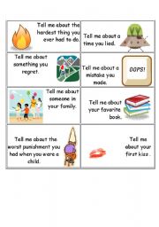 English Worksheet: Tell me about ... flashcards n. 2