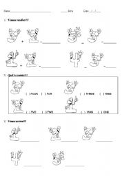 English worksheet: NUMBERS