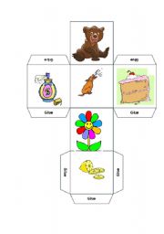 English Worksheet: senses dice