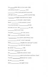 English worksheet: future