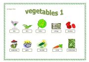 English worksheet: vegetables