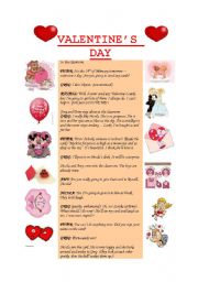 English worksheet: valentines day