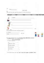 English Worksheet: Test paper 5th form