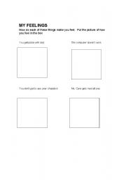 English worksheet: My feelings