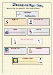 English worksheet: His - Her - Their