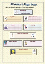 English Worksheet: His - Her - Their
