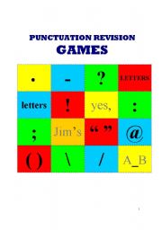 English Worksheet: Punctuation games