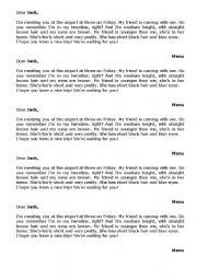 English Worksheet: Descripition e-mail