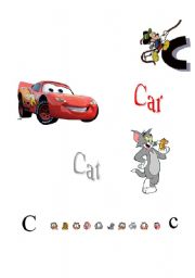 English worksheet: letter c