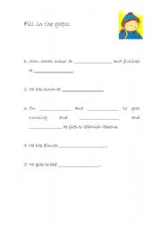 English worksheet: Sams Day 