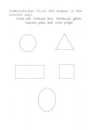 English worksheet: shapes