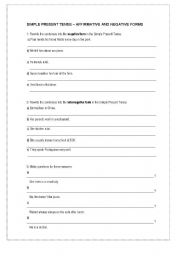 English worksheet: Simple Present