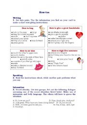 Body language: Giving instructions role-play and Intonation activities