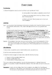 English Worksheet: Junk Food