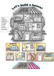 English Worksheet: Lets Build a House