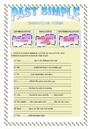 PAST SIMPLE - IRREGULAR VERBS