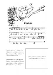 English Worksheet: Australian Songs 1 - The Kookaburra Song