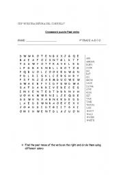 English Worksheet: Crossword Puzzle