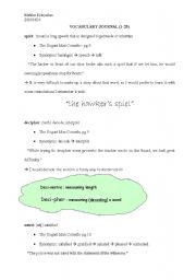 English worksheet: Vocabulary Teaching