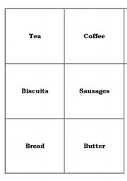 English worksheet: bingo