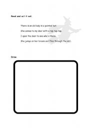 English worksheet: Halloween poem